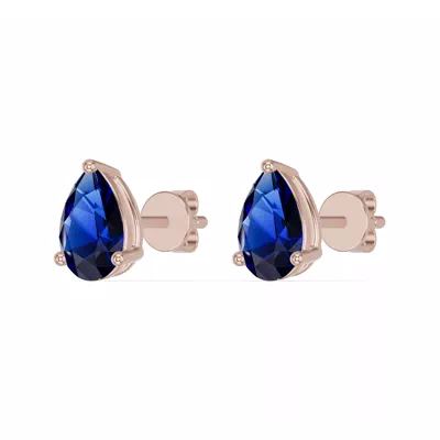 Pear-Shaped Sapphire Stud Earrings
