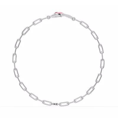 Duet Lab Pavé Heart Bracelet – Red & Pink