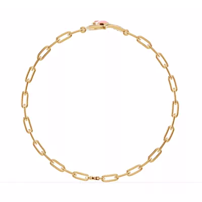 Duet Lab Pavé Heart Bracelet – Red & Pink