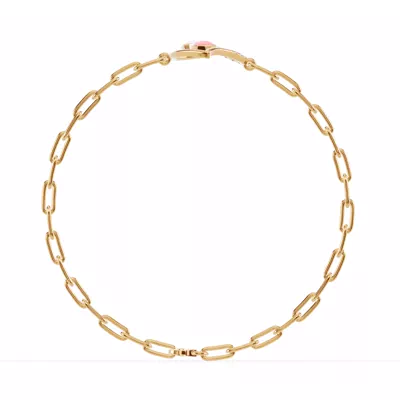 Duet Pavé Heart Bracelet – White & Pink