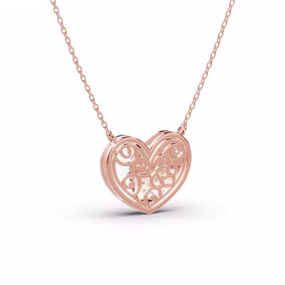 Amara White Ceramic Pavé Heart Necklace