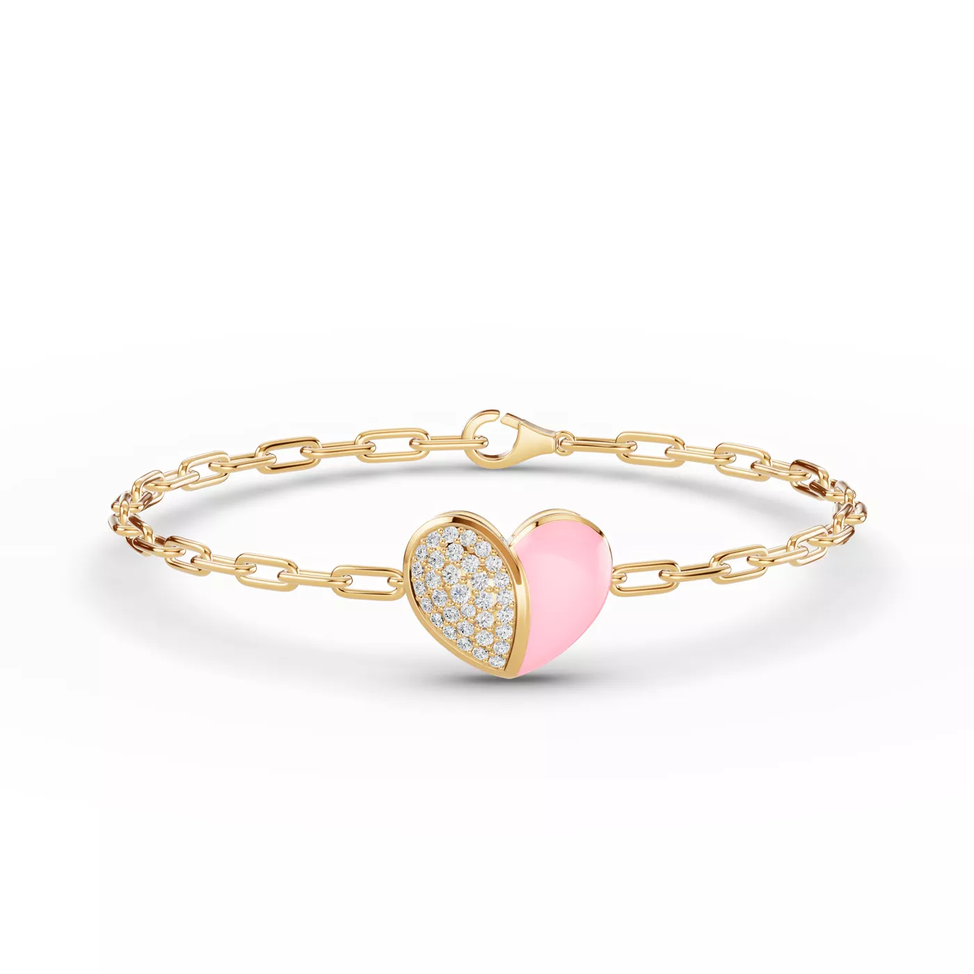 Heart Detail Design 14K Yellow Gold Engagement Ring