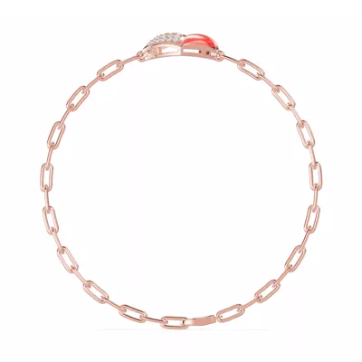 Amara Red Ceramic Pavé Heart Bracelet