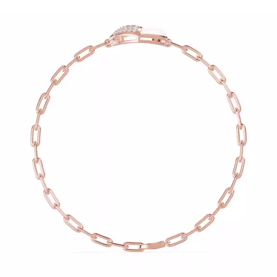 Amara White Ceramic Lab Pavé Heart Bracelet