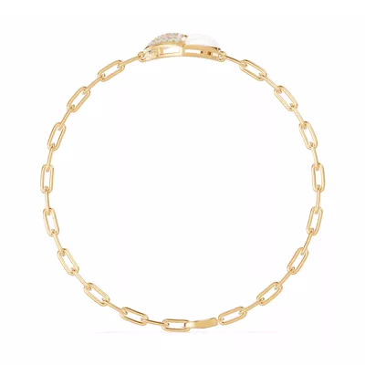 Amara White Ceramic Lab Pavé Heart Bracelet