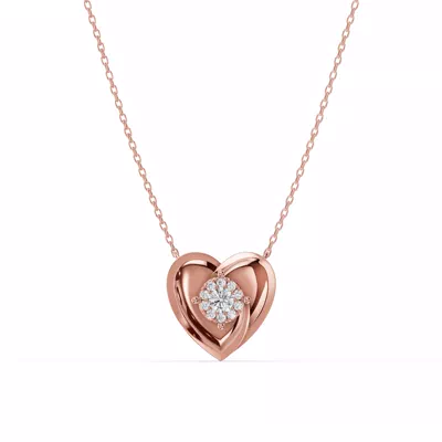 Spira Lab Pavé Halo Heart Necklace
