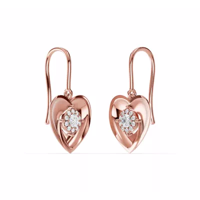 Spira Lab Pavé Halo Heart Earrings