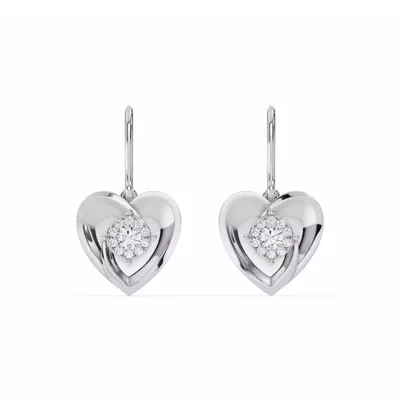 Spira Lab Pavé Halo Heart Earrings