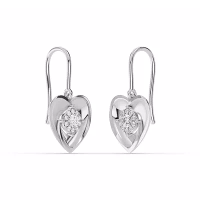 Spira Lab Pavé Halo Heart Earrings