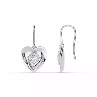 Spira Pavé Halo Heart Earrings