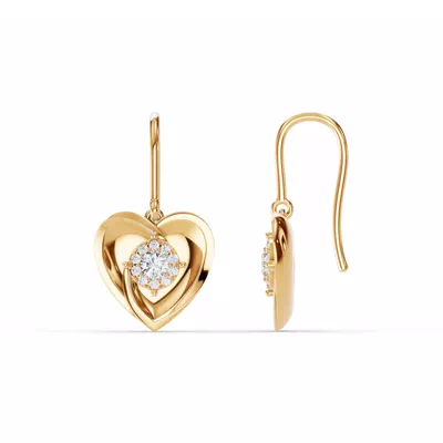 Spira Lab Pavé Halo Heart Earrings