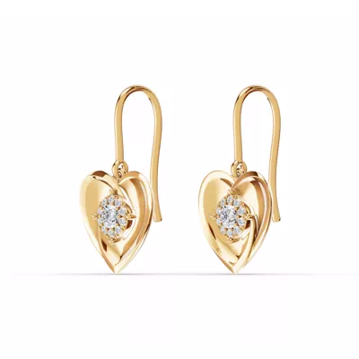 Spira Pavé Halo Heart Earrings