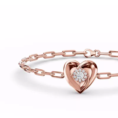 Spira Lab Pavé Halo Heart Bracelet
