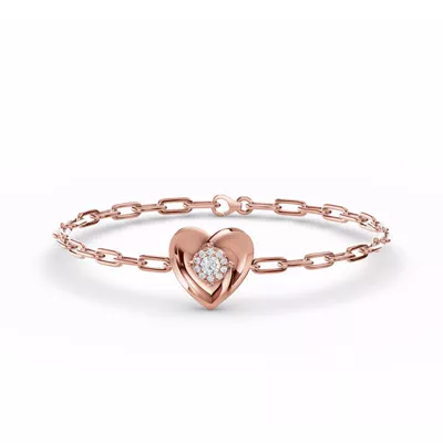 Spira Pavé Halo Heart Bracelet