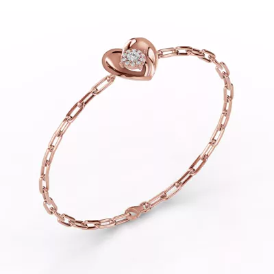 Spira Pavé Halo Heart Bracelet