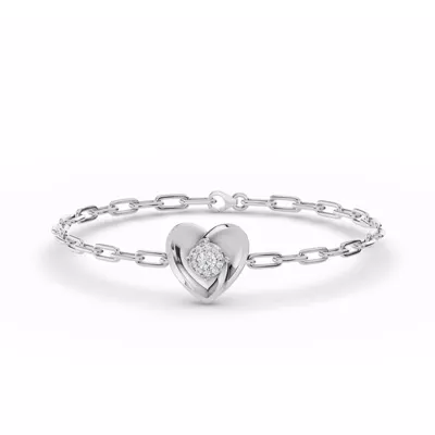 Spira Lab Pavé Halo Heart Bracelet