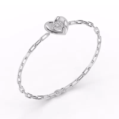 Spira Lab Pavé Halo Heart Bracelet