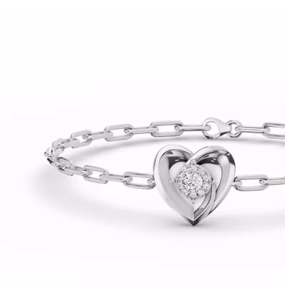 Spira Lab Pavé Halo Heart Bracelet