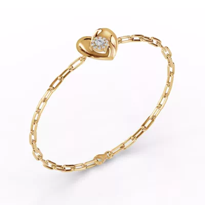 Spira Lab Pavé Halo Heart Bracelet