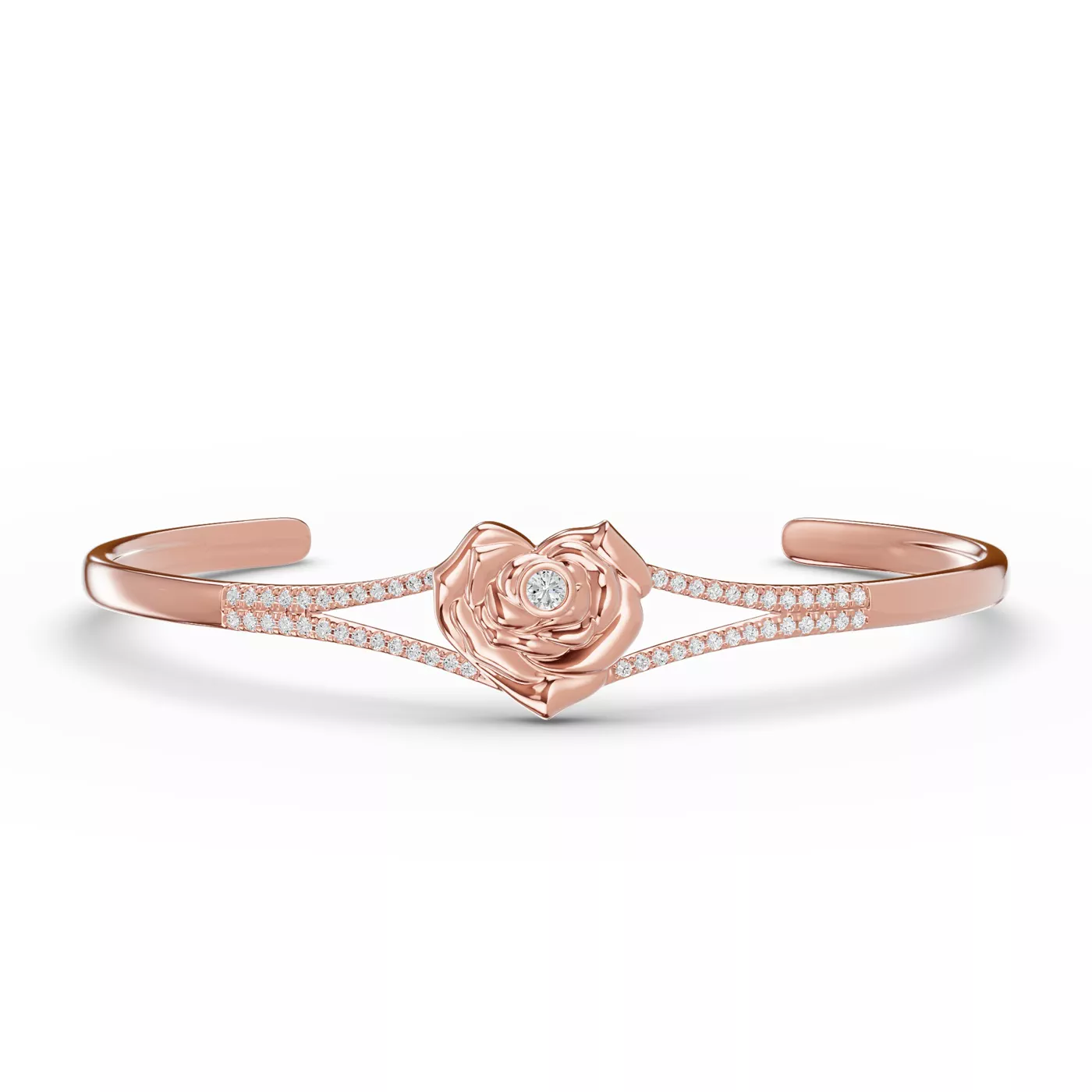 The Circle That Stays 14K Rose Gold Engagement Ring