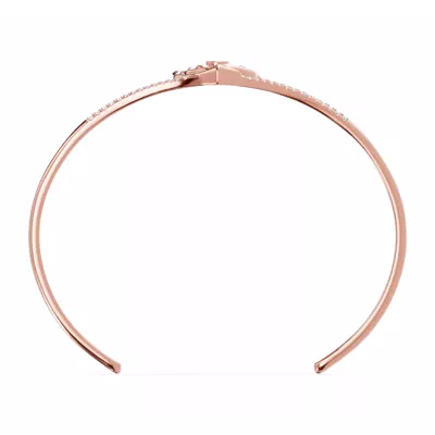 Rose Heart Lab Diamond Bangle