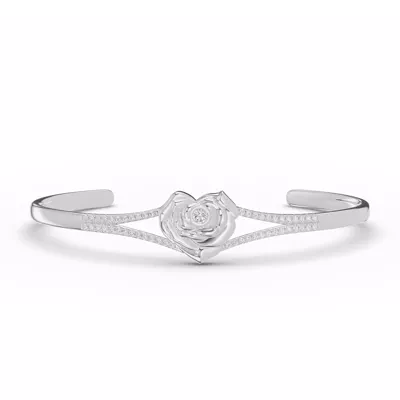 Rose Heart Lab Diamond Bangle
