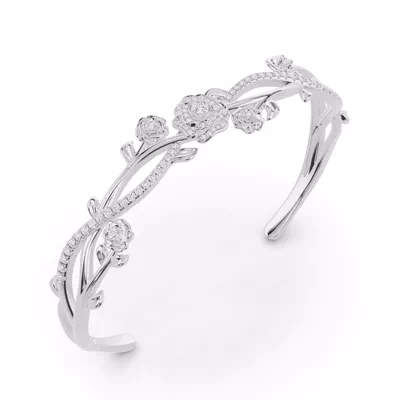Camelia Floral Diamond Bangle