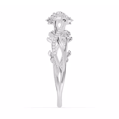 Camelia Floral Diamond Bangle