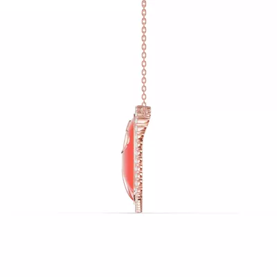Cherish Red Pavé Heart Necklace
