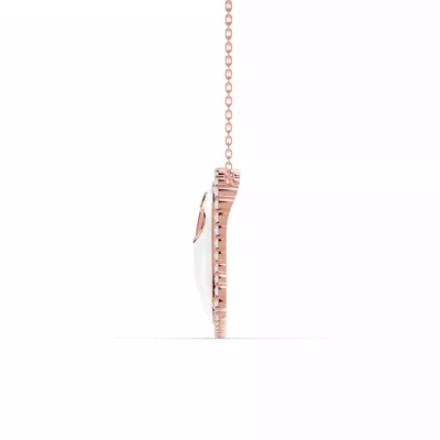 Cherish White Pavé Heart Necklace