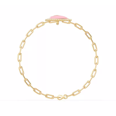 Cherish Pink Pavé Heart Bracelet