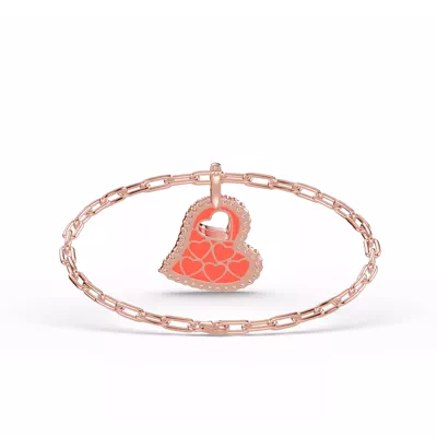 Cherish Red Pavé Heart Bracelet