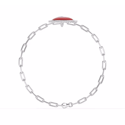 Cherish Red Pavé Heart Bracelet