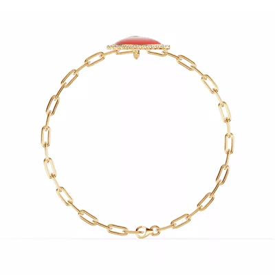 Cherish Red Pavé Heart Bracelet