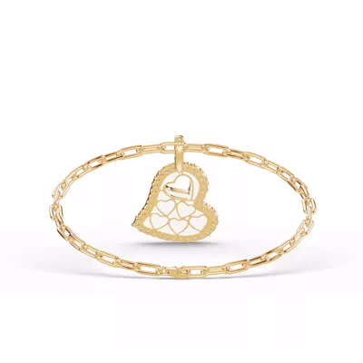 Cherish White Lab Pavé Heart Bracelet