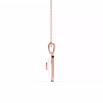 Devotion White Heart Bezel Diamond Necklace