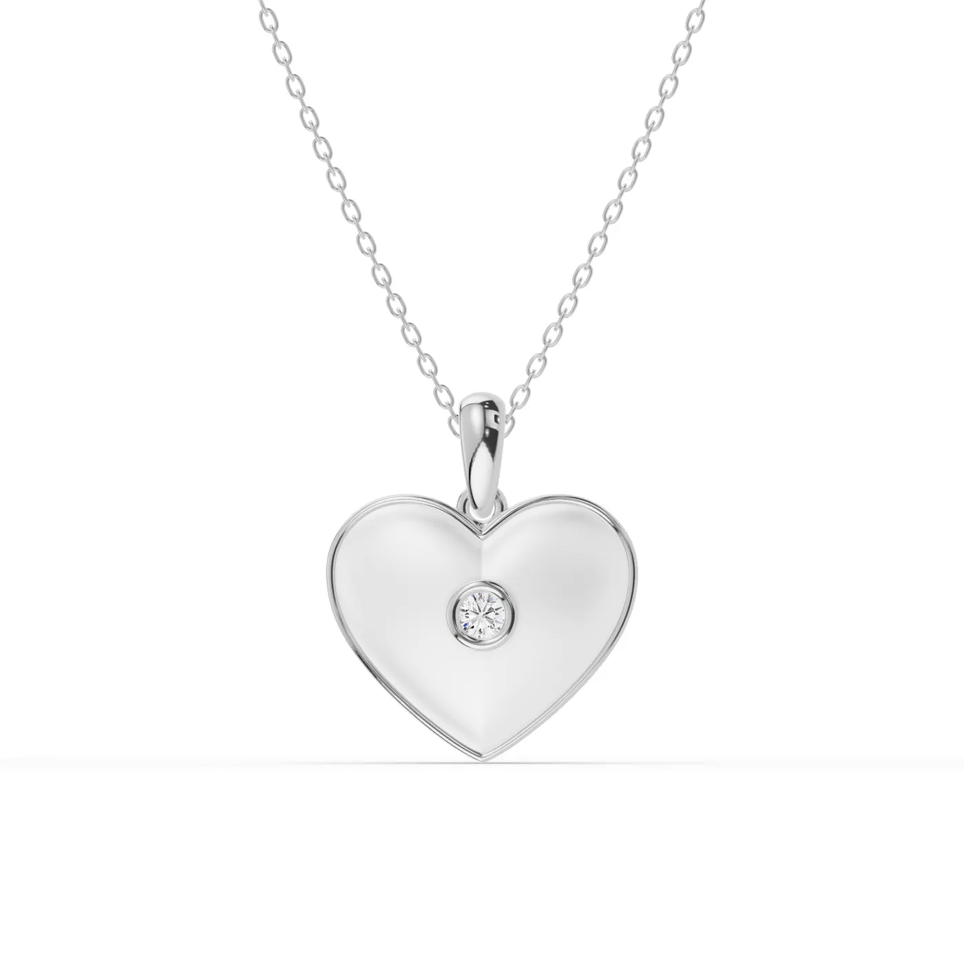 Shape With Meaning 14K White Gold Engagement Ring