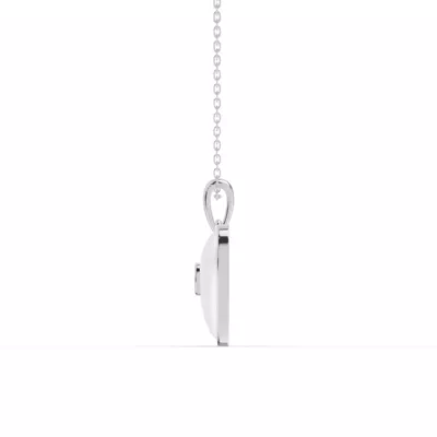 Devotion White Heart Bezel Lab Diamond Necklace