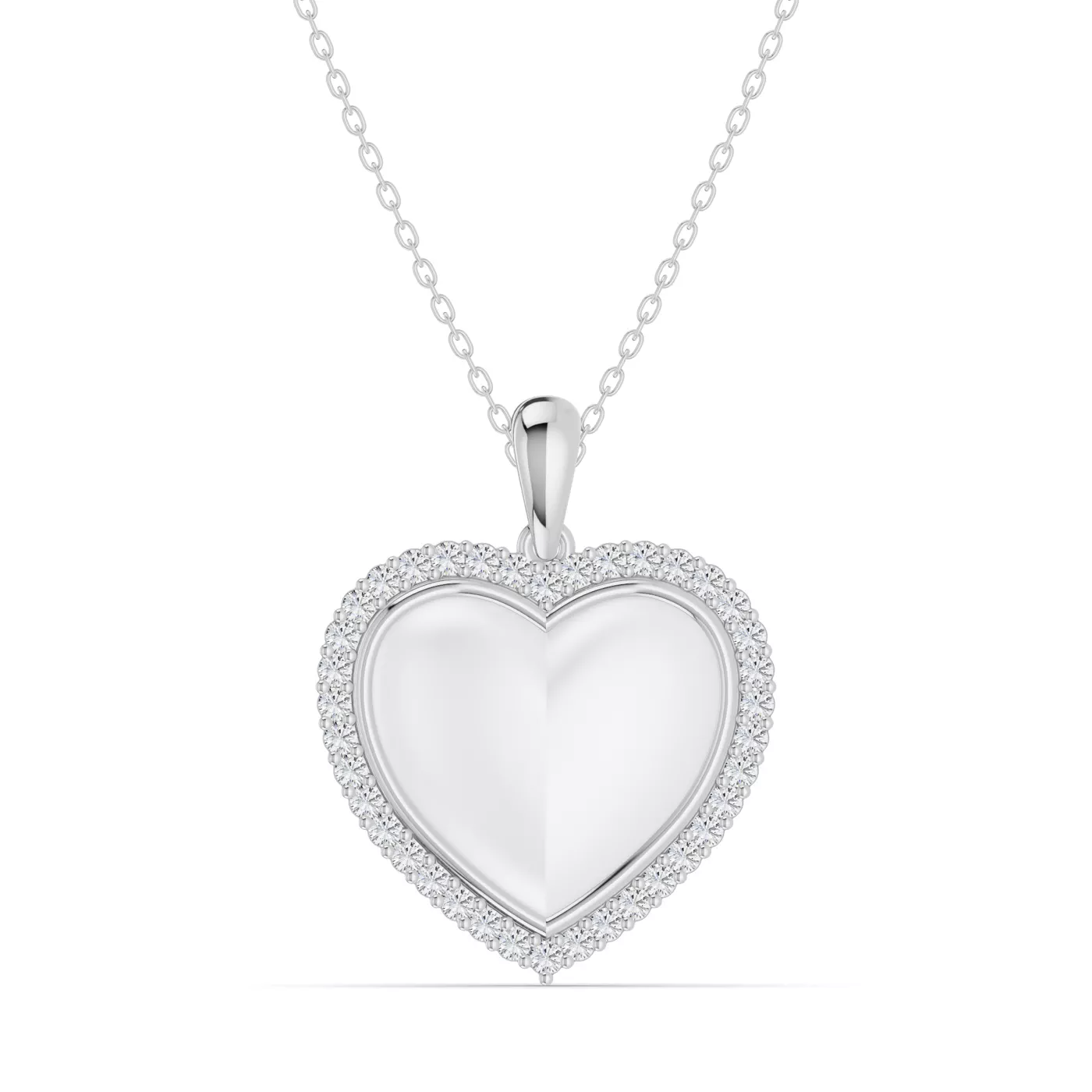 Shape With Meaning 14K White Gold Engagement Ring