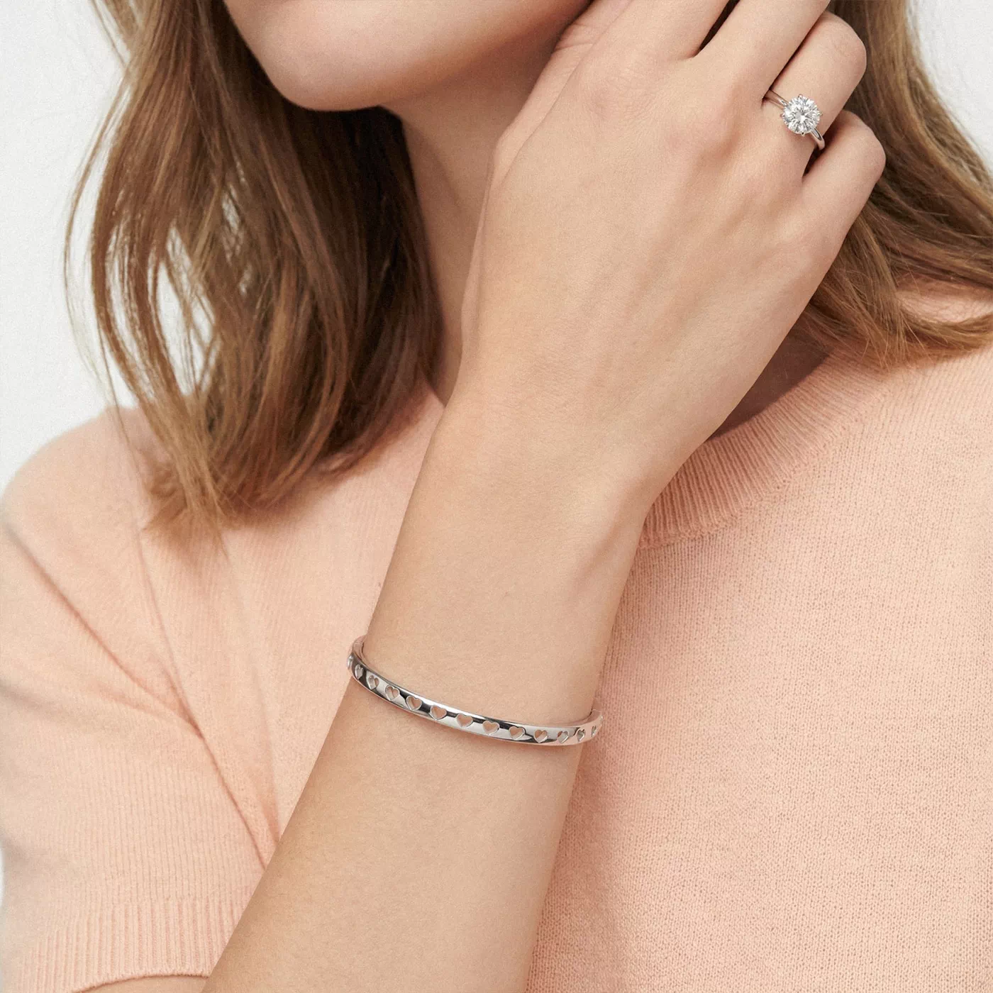 Love, Repeated 14K Rose Gold Engagement Ring