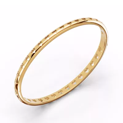 Eternity Heart Cutout Bangle