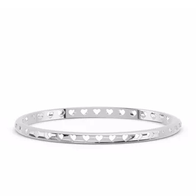 Eternity Heart Cutout Bangle