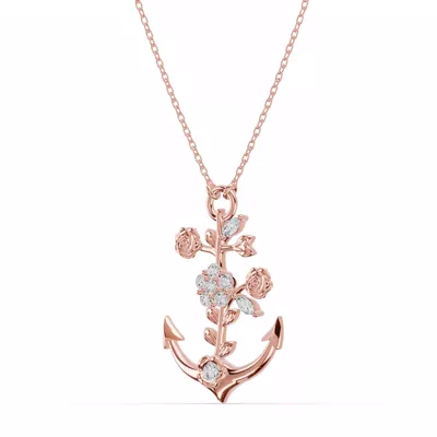 Vine Anchor Diamond Pendant
