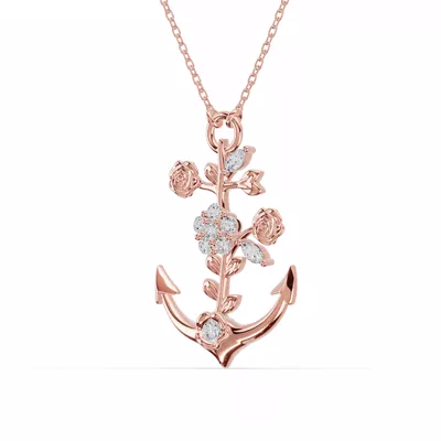 Vine Anchor Diamond Pendant
