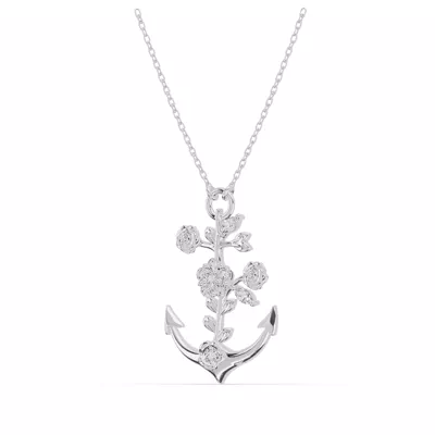 Vine Anchor Diamond Pendant