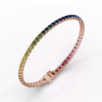 Rainbow Sapphire Tennis Bracelet (9 ct. tw.)