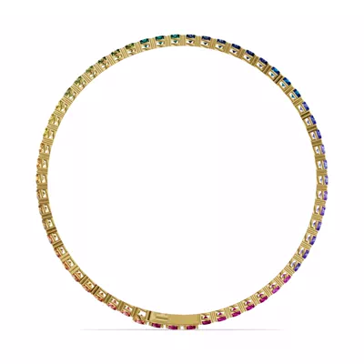 Rainbow Sapphire Tennis Bracelet (9 ct. tw.)