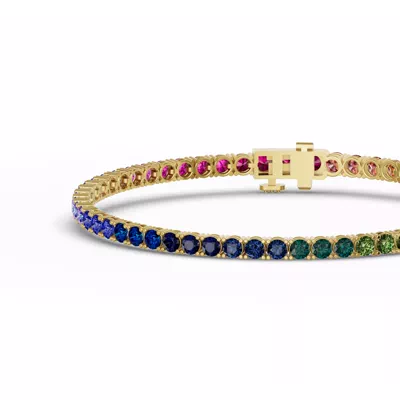 Rainbow Sapphire Tennis Bracelet (9 ct. tw.)