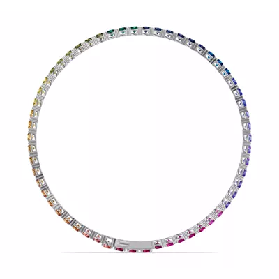 Rainbow Sapphire Tennis Bracelet (9 ct. tw.)