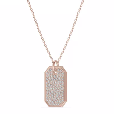 Signature Pavé Lab Diamond Dog Tag Necklace